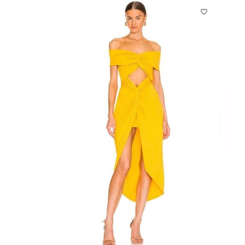 Yaura Revolve sz 12 ChiChi Dream Dress. Midriff cutout high-low maxi NWT